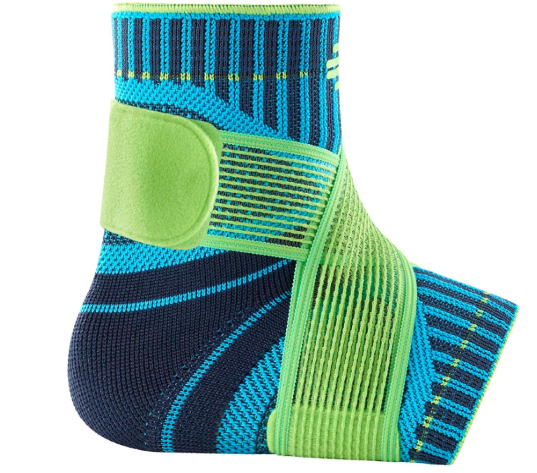 BAUERFEIND, 1 Unisex Ankle Support for Sports, Right Ankle Brace, For Ball Sports, Physical Activities, Stabilization, With Level Strap System, Size: XXL, Rivera