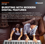 Roland FP-10 88-key Entry Level Digital Bluetooth Keyboard with Stand