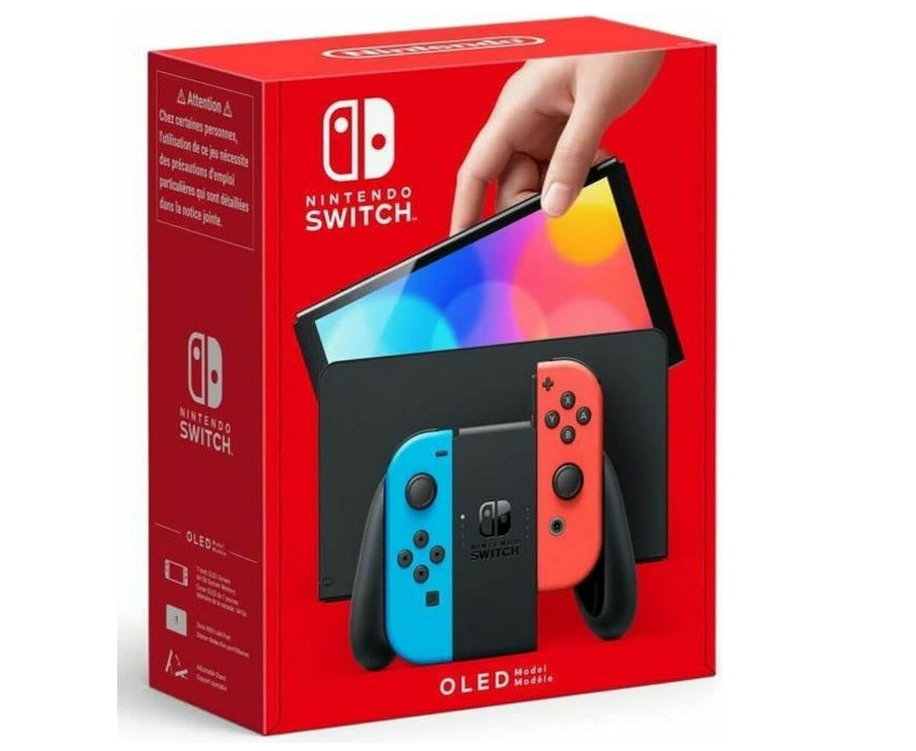 Nintendo Switch Console OLED with Neon Red/Blue JoyconNintendo Switch