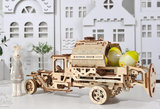 Ugears Tanker Mechanical Model Kit - DIY 3D Wooden Puzzles for Adults Truck with Working Engine - Moving 3D Puzzle Building Kits with Can Holder - Adult Puzzle Gift for Fathers Day - 594 Pcs