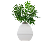 Good Pet Stuff, The Courtyard Hidden Litter Box, Artificial Plants & Enclosed Square Cat Planter Litter Box, Vented & Odor Filter, Easy to Clean, White Birch