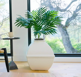 Good Pet Stuff, The Courtyard Hidden Litter Box, Artificial Plants & Enclosed Square Cat Planter Litter Box, Vented & Odor Filter, Easy to Clean, White Birch