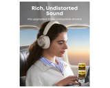 soundcore Space One Pro by Anker, Adaptive ANC Headphones, Super Foldable Design, 60H Lossless Audio, Ultra-Fast Charging, Hi-Res Wireless Audio with LDAC, Comfortable Fit, White