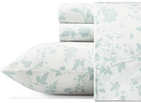 Laura Ashley Home - King Sheets, Soft Sateen Cotton Bedding Set - Sleek, Smooth, & Breathable Home Decor (Garden Palace Blue, 4 pieces,King)