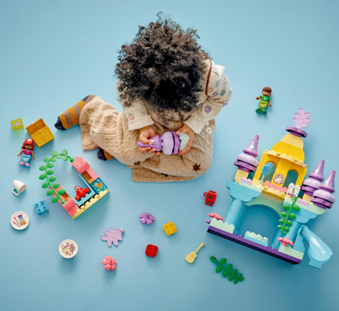 LEGO DUPLO | Disney Ariel’s Magical Underwater Palace, The Little Mermaid Building Toy for 2 Plus Year Old Toddlers, Girls & Boys, Castle Set with Figures, Educational Learning Toys, Gift Idea 10435