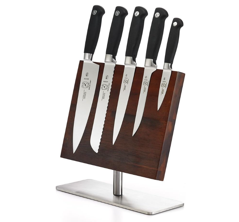 Mercer Culinary M21942 Genesis 6-Piece Magnetic Board Knife Set, 11 3/8 x 9, Stainless Steel