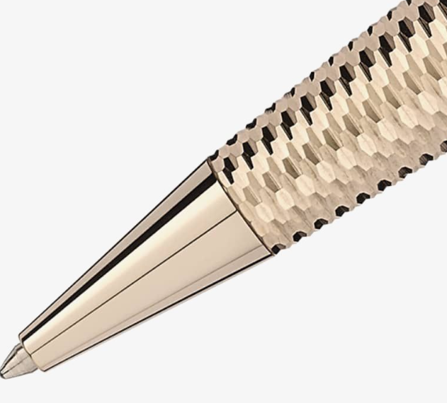 Montblanc Meisterstuck Geometry Solitaire Champagne Gold Midsize Ballpoint Pen D