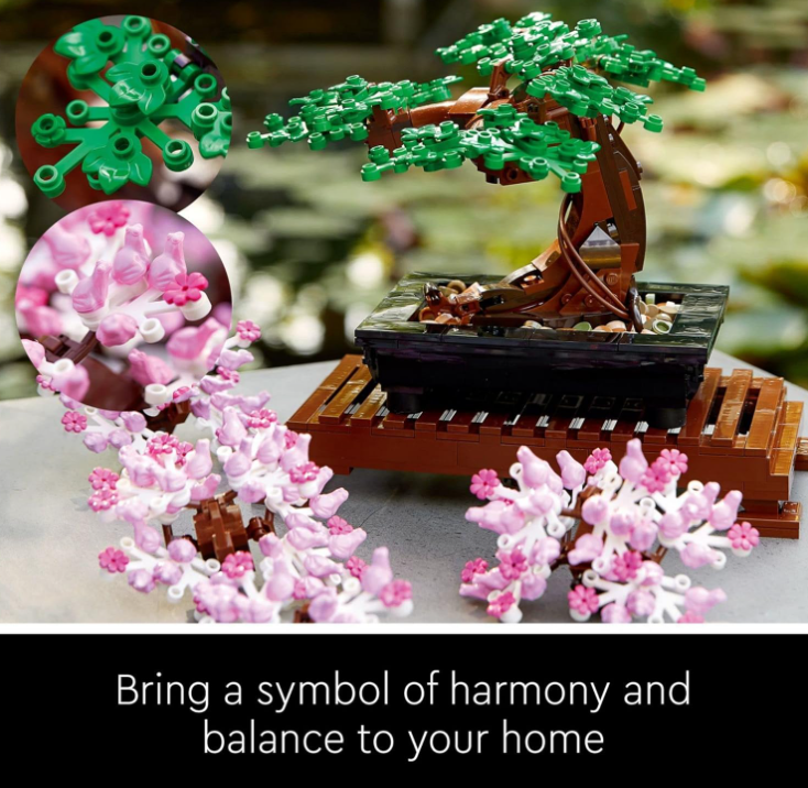 LEGO Bonsai Tree 10281 Building Kit, a Building Project to Focus The Mind with a Beautiful Display Piece to Enjoy, New 2021 (878 Pieces)
