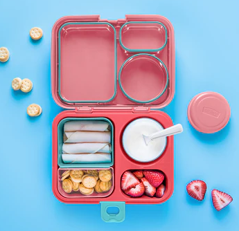 THERMOS Kids Freestyle 8 Piece Food Storage Kit, Pink/Peach