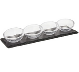 Nude Quartet Serving Set, Clear, (Pack of 5)