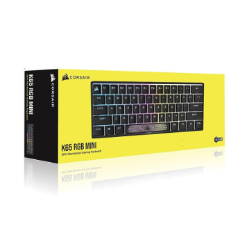 CORSAIR CS-CH-9194014-NA K65 RGB Mini 60% Mechanical Gaming Keyboard, Cherry MX Speed,Black
