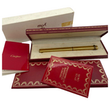 Cartier Vendome Trinity Oval Gold Plated Ballpoint Pen