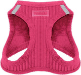 Voyager Step-In Plush Dog Harness – Soft Plush, Step In Vest Harness for Small and Medium Dogs – By Best Pet Supplies - Fuchsia Corduroy, Medium (Chest: 16
