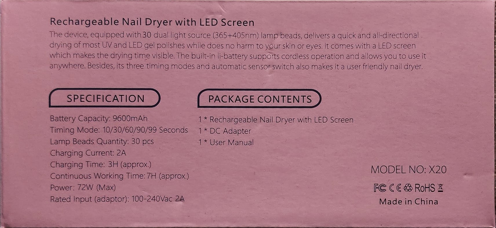 Medicure Dryer Glitter Heart Design