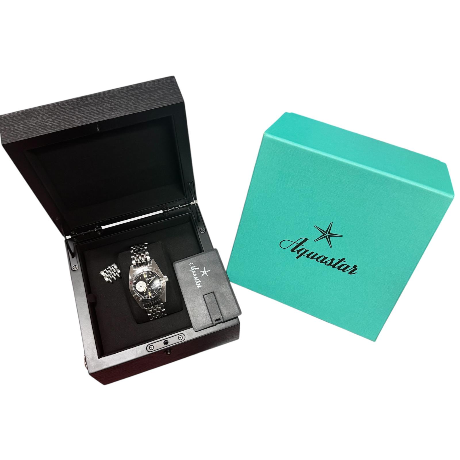 Aquastar Deepstar II Automatic Watch ,Full Set ,36.75mm S$1,450