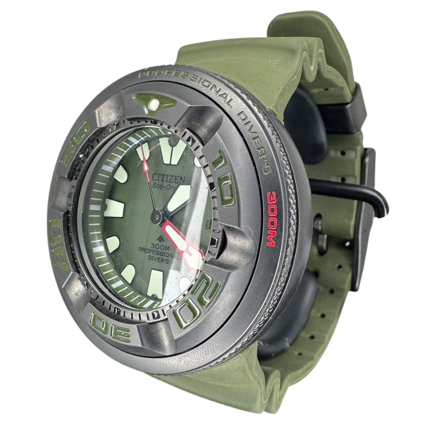 Citizen Promaster Diver Watch BJ8057-17X Green Rubber Strap 30ATM (used)