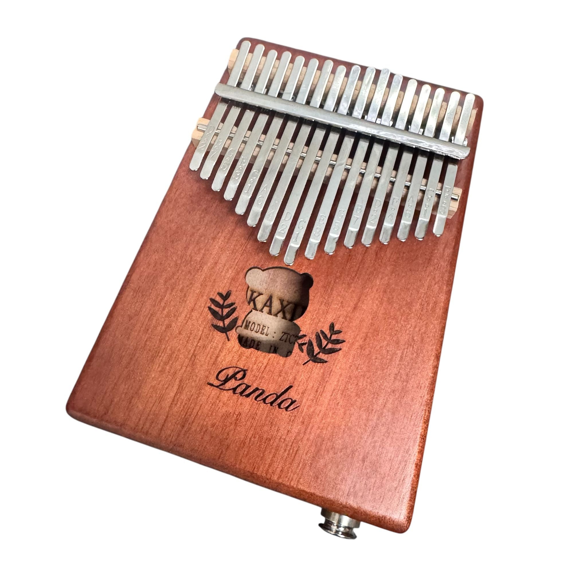 Kaxida ZTC724/AP 17 Keys EQ Kalimba Mbira Calimba Solid Acacia Thumb Piano Link Speaker Electric Pickup with Bag +3 M Cable