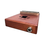 Kaxida ZTC724/AP 17 Keys EQ Kalimba Mbira Calimba Solid Acacia Thumb Piano Link Speaker Electric Pickup with Bag +3 M Cable