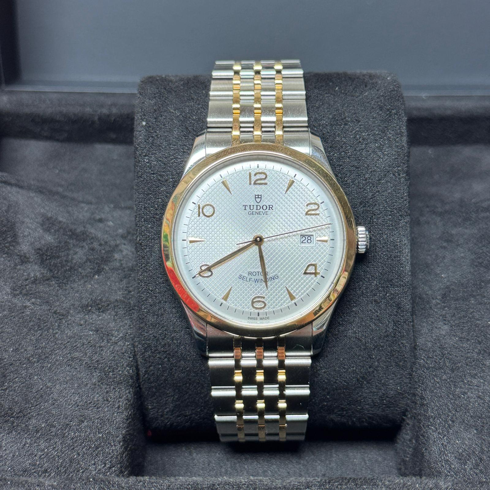 Watch Tudor Auto Half Grey Dial Bracelet Date 91651