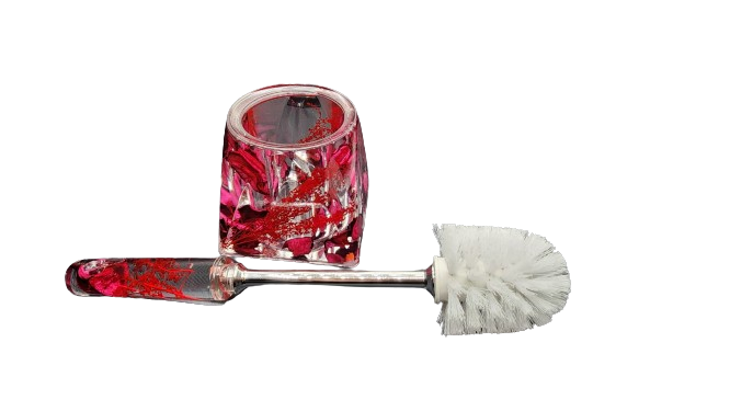 Bathroom Accessories Set Flower Petals Design