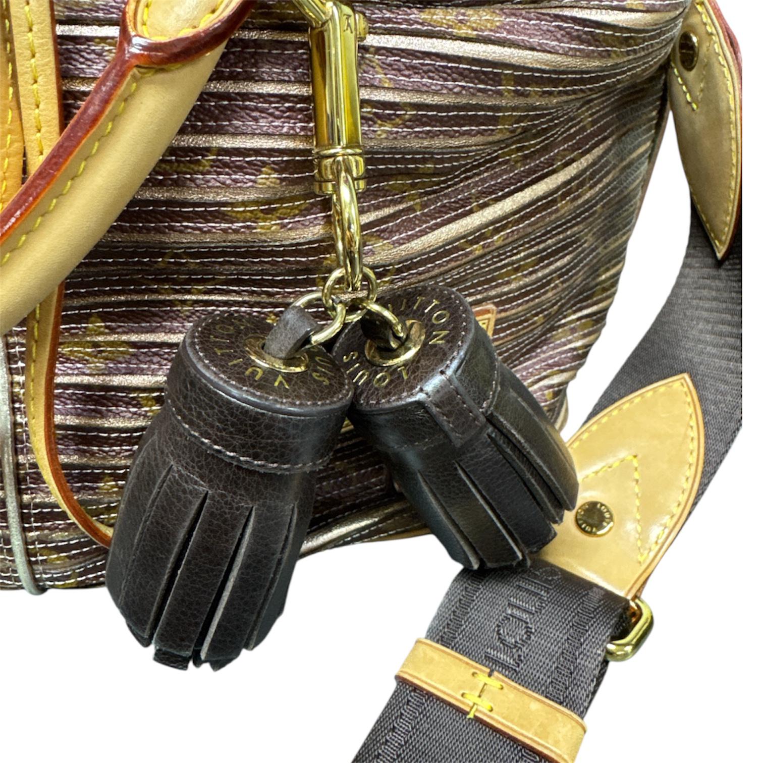 Louis Vuitton Peche Monogram Eden Neo Bag With Calfskin Circus Bag Charm Marron