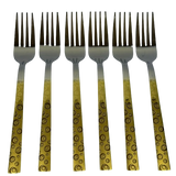 Dinner Fork 6pcs Swirl 2 Tone