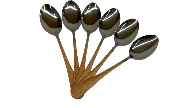 Dinner Spoon 6PC Wood Look UK022