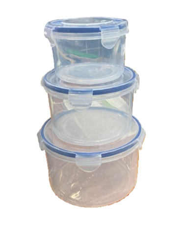 3-Piece Round Nesting Food Container Set – Model 8804