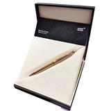 Montblanc Meisterstuck Geometry Solitaire Champagne Gold Midsize Ballpoint Pen D