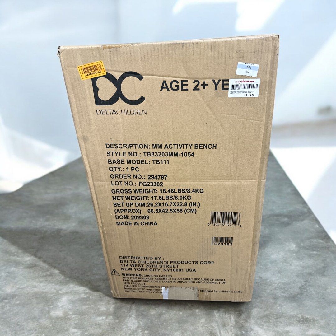 Delta Children Kids Convertible Activity Bench - Greenguard Gold Certified, Disney Mickey Mouse