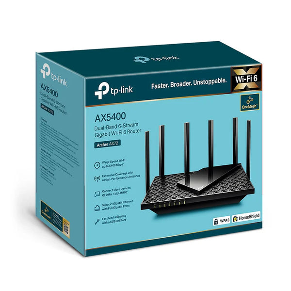 TP-Link Archer AX72 AX5400 Dual-Band Gigabit Wi-Fi 6 Router (BRAND