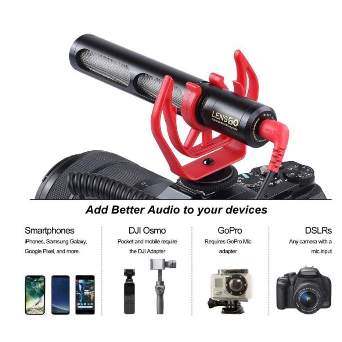 Lensgo Lg-Dmm2 Microphone-5M Range Super Cardoid Live Stream