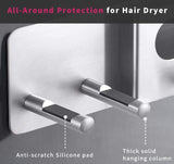 Hair Dryer Holder for Dyson Supersonic Hair Dryer, for Dyson Airwrap Styler Organizer Storage Shelf 2in1 Wall Mounted Stand Fits Curler Diffuser Two Nozzles for Bathroom Bedroom Hair Salon Barbershop
