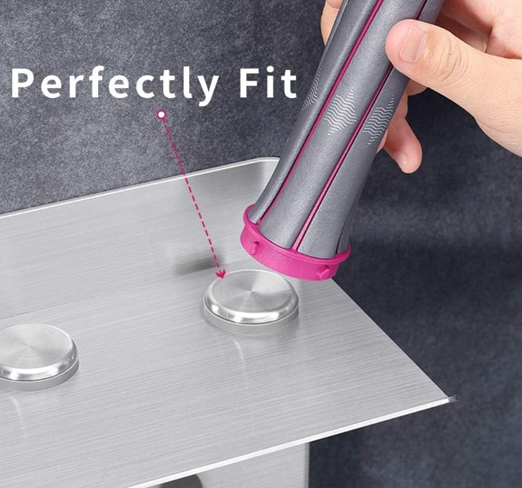 Hair Dryer Holder for Dyson Supersonic Hair Dryer, for Dyson Airwrap Styler Organizer Storage Shelf 2in1 Wall Mounted Stand Fits Curler Diffuser Two Nozzles for Bathroom Bedroom Hair Salon Barbershop