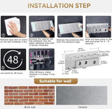 Hair Dryer Holder for Dyson Supersonic Hair Dryer, for Dyson Airwrap Styler Organizer Storage Shelf 2in1 Wall Mounted Stand Fits Curler Diffuser Two Nozzles for Bathroom Bedroom Hair Salon Barbershop