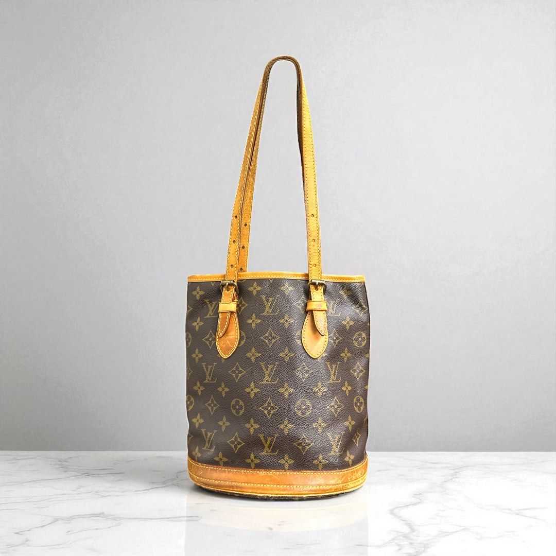 Louis Vuitton Monogram Bucket Shoulder Bag (H25 x L22 cm)