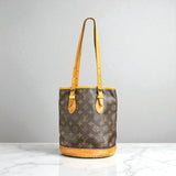 Louis Vuitton Monogram Bucket Shoulder Bag (H25 x L22 cm)