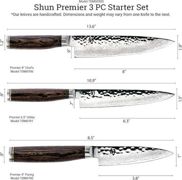 Shun Premier Knife Starter Set, 3-Piece