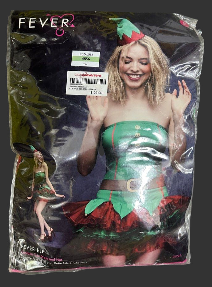 Smiffys 26222 Fever Elf Costume Small Green