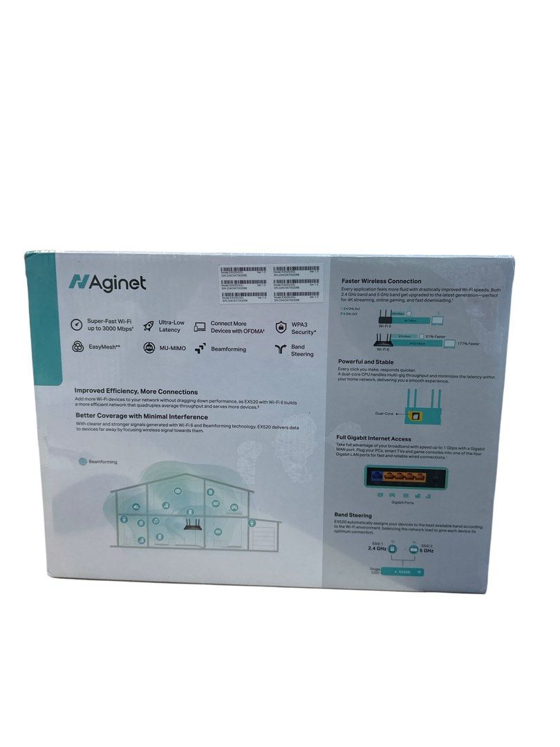 TP-Link Router EX520 -AX3000 DUAL BAND WIFI 6 ROUTER