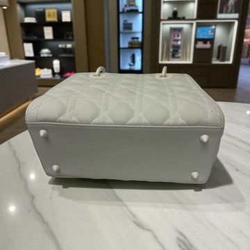 Christian Dior Lady Dior in White Matte Tote Bag