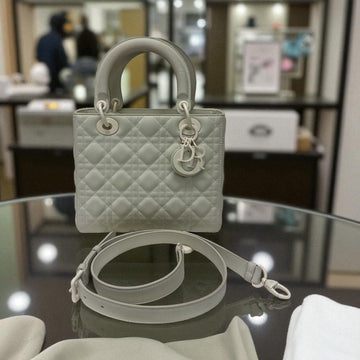 Christian Dior Lady Dior in White Matte Tote Bag