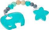 Jambu Beads Serenity Baby Teether ClipOn Turqoise Elephant