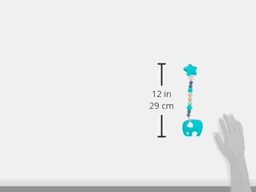 Jambu Beads Serenity Baby Teether ClipOn Turqoise Elephant