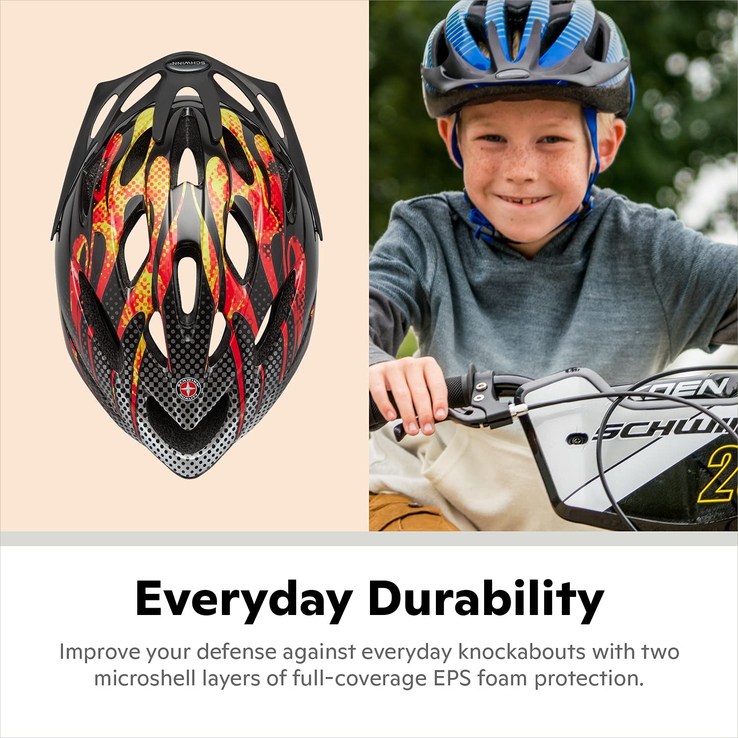 Schwinn Thrasher Bike Helmet Lightweight Microshell Design Child Age 5 To 8 Years