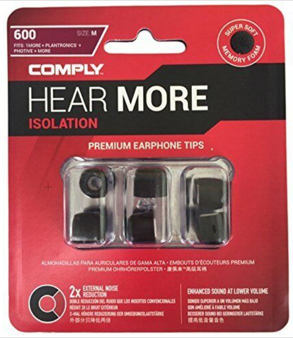 COMPLY Hear More Isolation Premium Earphone Tips Size Small 3 Pairs