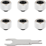 Thermaltake Pacific C-PRO Compression Fitting 6 Pack CL-W211-CU00WT-B White