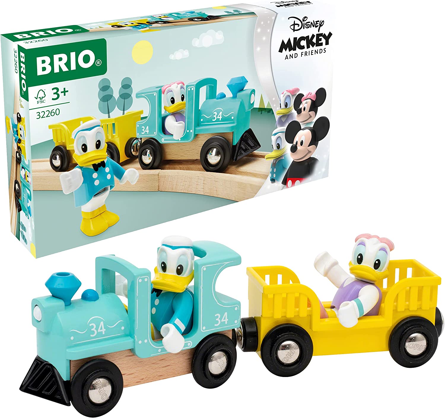 Brio 32260 Disney Mickey and Friends Donald AND Daisy Duck Train