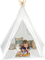 6ft Giant Teepee Play House of Pine Wood With Carry Case White