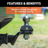 CURT 40047 RockerBall Cushion Hitch Trailer Ball 7500 lbs 2Inch Diameter 1Inch Shank